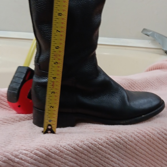 TORY BURCH Black Leather Boots Size 8 1/2M - Picture 5 of 10